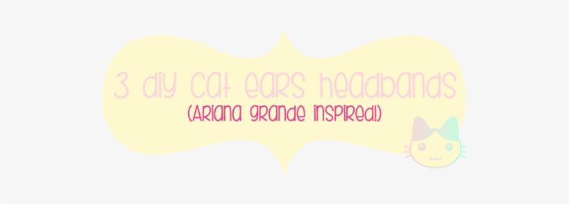 3 Diy Cat Ears Headbands ♡ - Graphic Design, transparent png