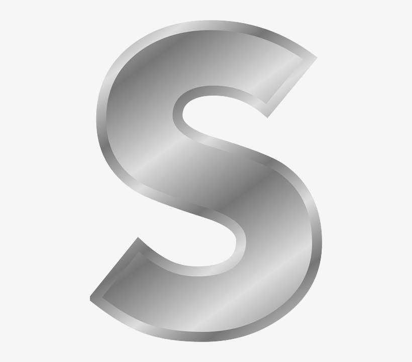 Cartoon, Free, Silver, Effect, Letter, Block, Letters - Letter S In Gold, transparent png
