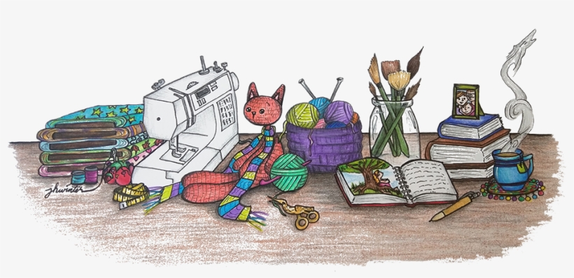 Winter Banner - Amigurumi Illustration, transparent png