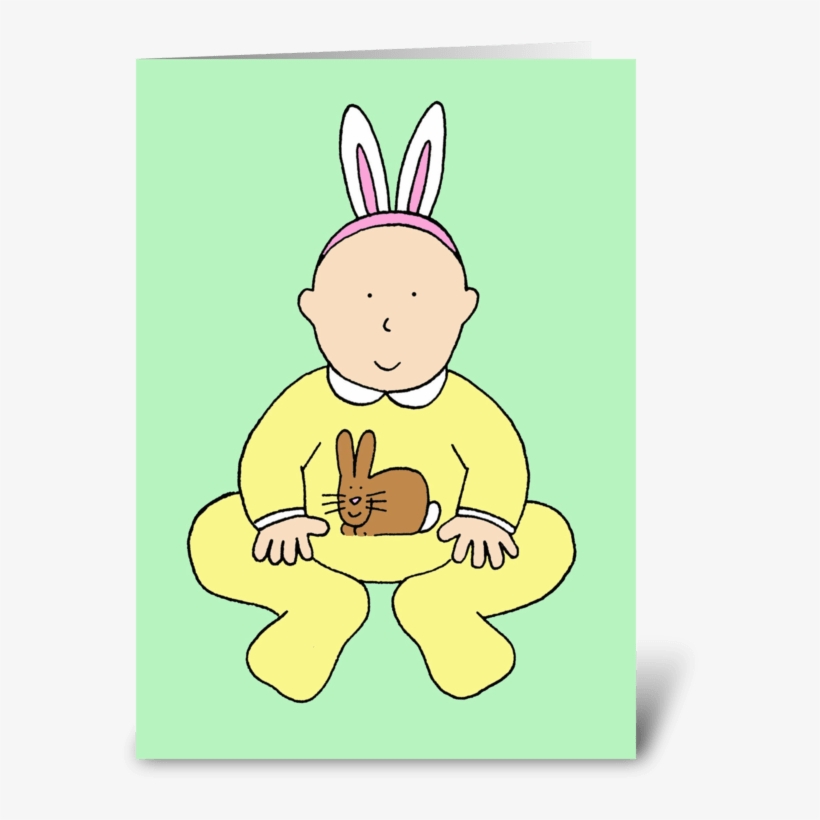 Happy Easter, Baby In Bunny Ears - 1st Easter For Nephew. Greeting Cards, transparent png