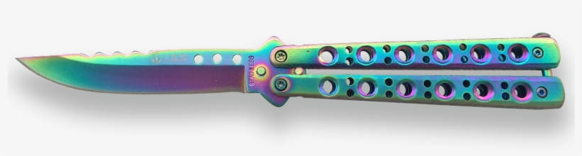 Butterfly Knife Jkr, Stainless Steel 10,5 Cm Blade - Blade, transparent png