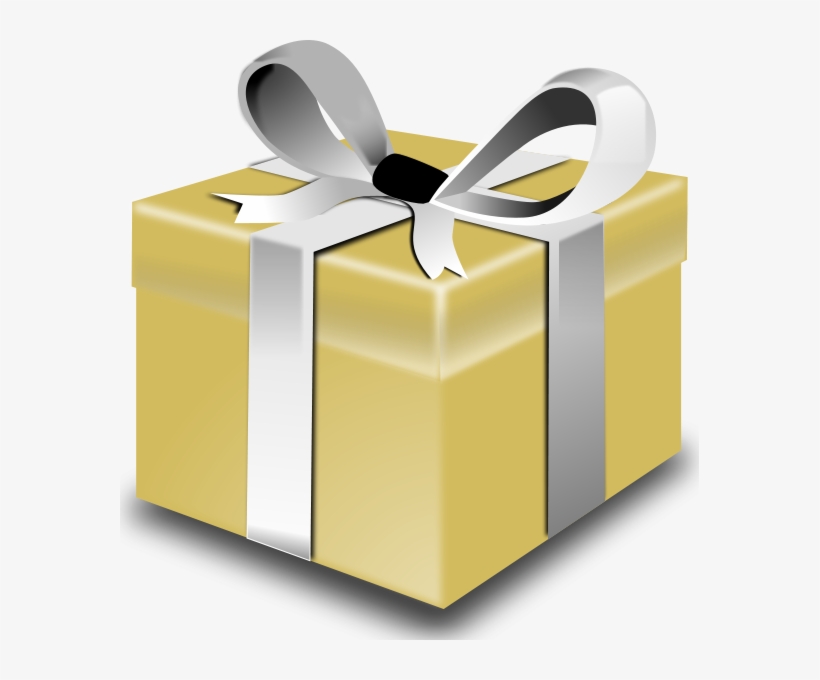 Gold Present Clipart Png, transparent png