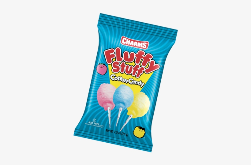 Charms Fluffy Stuff Cotton Candy For Fresh Candy And - Charms Fluffy Stuff Cotton Candy - 2.5 Oz Bag, transparent png