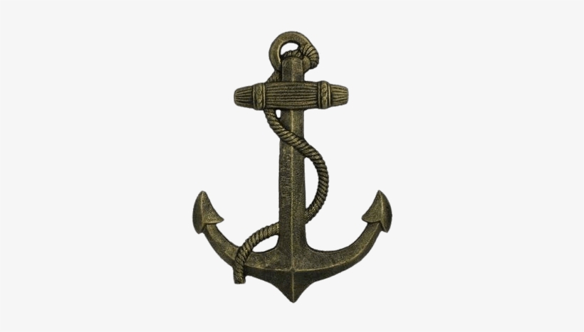 Anchor Key Hook - Antique Silver Cast Iron Anchor Key Hook 5 Inch- Metal, transparent png