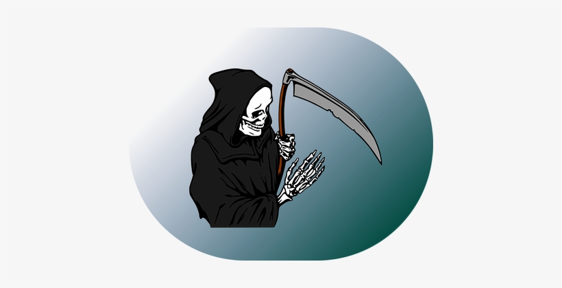 Reaper Grim Death Scythe Dead Horror Fear - Morte Falce Png, transparent png