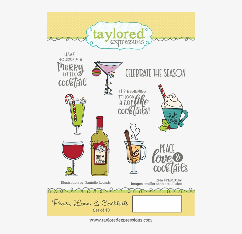 Peace, Love, & Cocktails - Taylored Expressions Stamps - Gridlocked - Temd39, transparent png