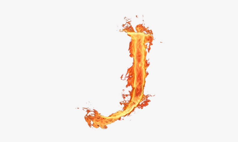 Alfabeto Hecho Con Fuego - Fire Letter J Png, transparent png