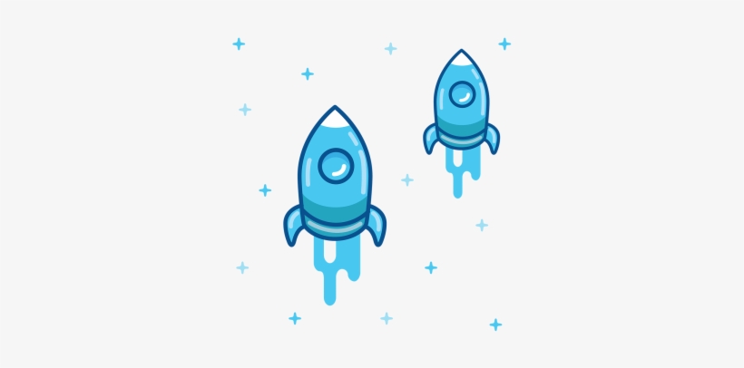 Space Rocket Flying In Space With Star Background, - Rocket, transparent png