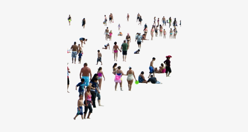 Big Beach Crowd - Beach Crowd Png, transparent png