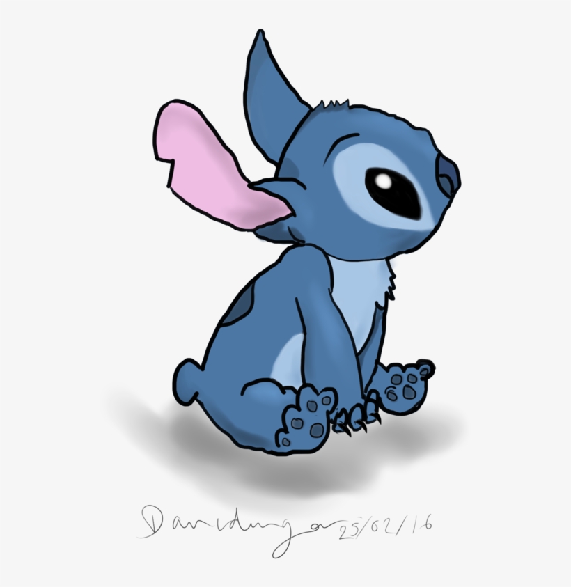 Blue Drawing Stitch Graphic Library Stock - Stitch Digital Drawing, transparent png