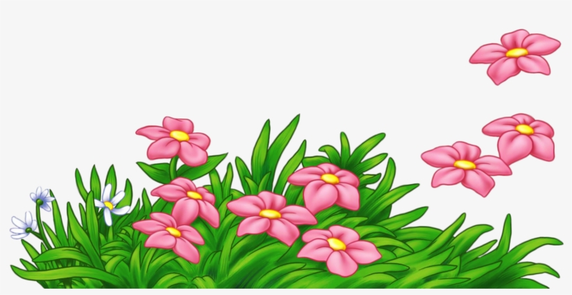 Flower And Grass Clipart, transparent png