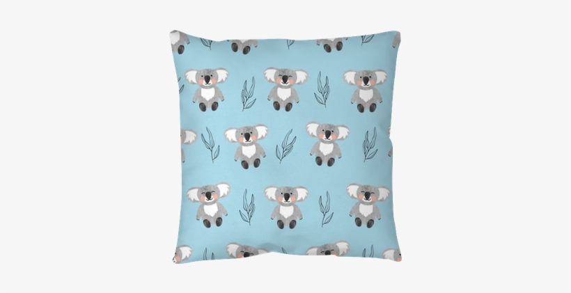 Seamless Pattern With Cute Watercolor Koala Bears On - Background Koala, transparent png