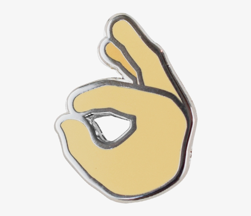 Okay Emoji Pin - Emoji Nickel, transparent png