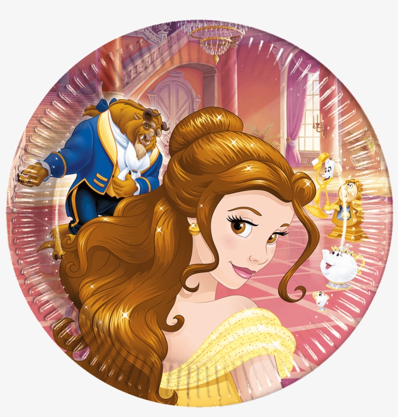 Beauty & The Beast Party Plates - Invitaciones De La Bella Y La Bestia, transparent png