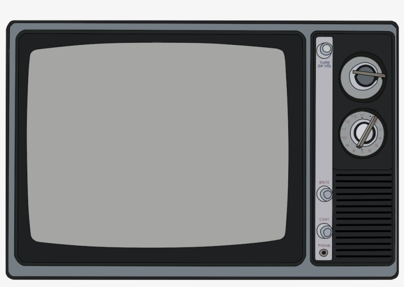 Good Old Black And White Tv - Old Tv Drawing, transparent png