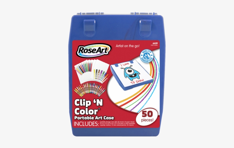 Clip N Color Portable Art Case - Rose Art Crayons, transparent png