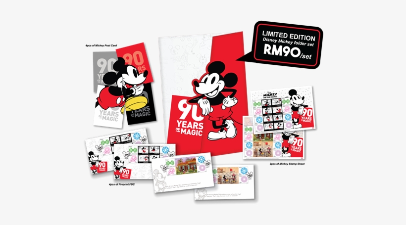 Picture Of 90 Years Of Magic Disney Mickey - The Walt Disney Company, transparent png