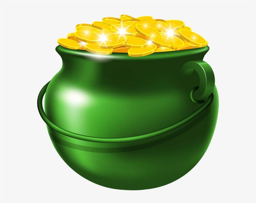 Green Pot Of Gold Png Clipart Image St Patricks Day Pot Of Gold 600x585 PNG Download PNGkit
