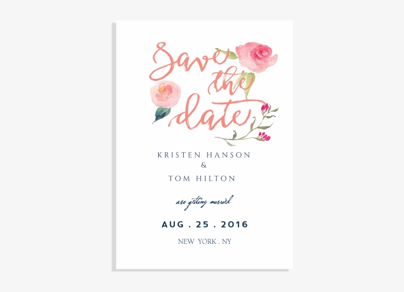 Watercolor Floral Invitation Set Watercolor Floral - Calligraphy, transparent png