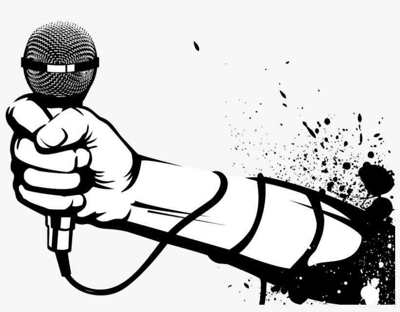 Hand Holding Microphone Clipart, transparent png