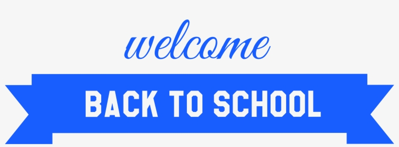 Blue Welcome Back To School Banner Png Image - Back To School Banner Clipart, transparent png