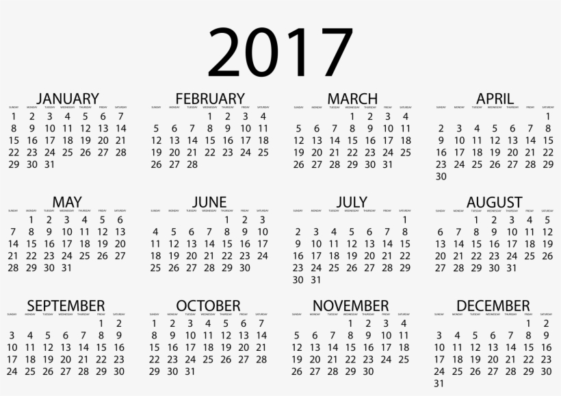 This Free Icons Png Design Of 2017 Calendar, transparent png
