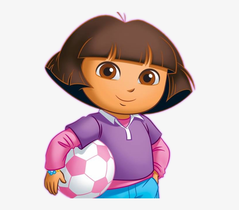 Dora Holding Soccer Ball Dora La Exploradora Cara 800x640 PNG