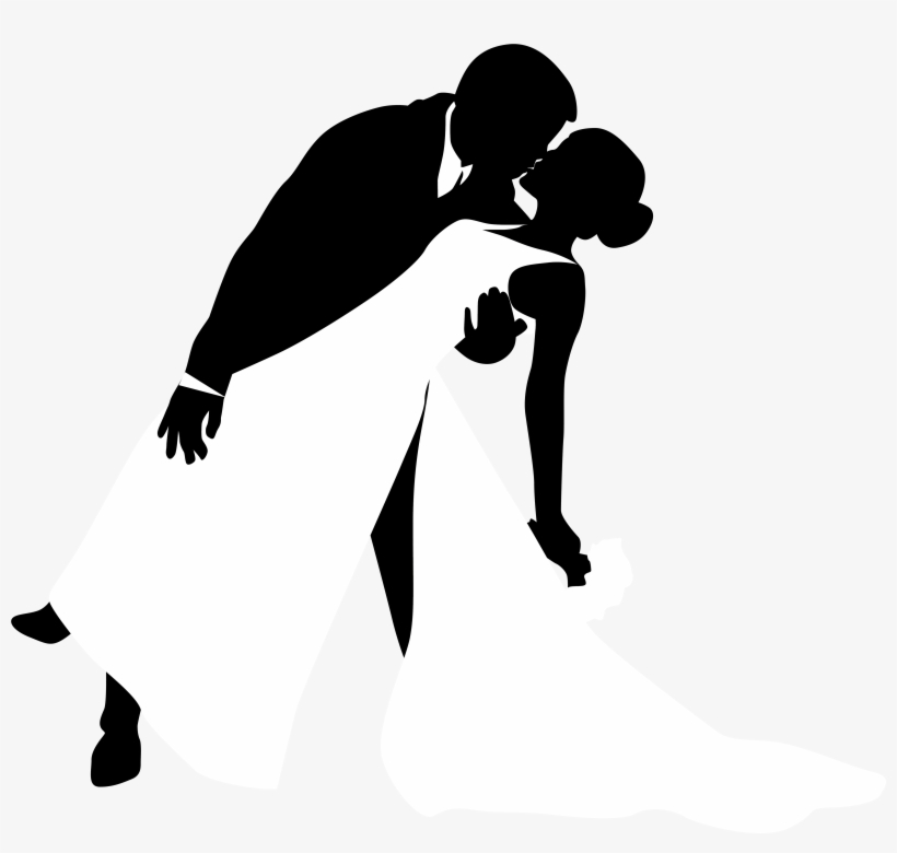 Download Kissing Bridal Silhouettes Png Clip Art Bride And Groom Silhouette Png 4984x4500 Png Download Pngkit