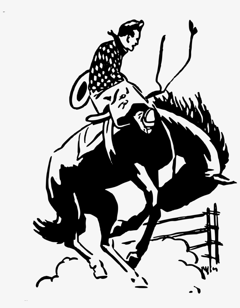 Cowboy Rodeo Clipart Transparent Png - Vintage Cowboy Clipart, transparent png