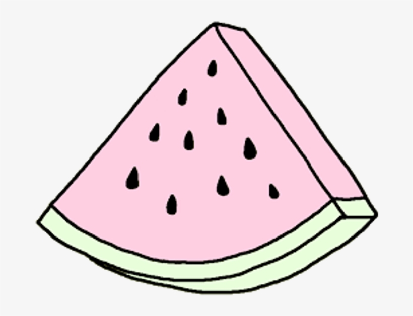 Watermelon Pastel Tumblr Template Image Freeuse - Watermelon Drawing, transparent png