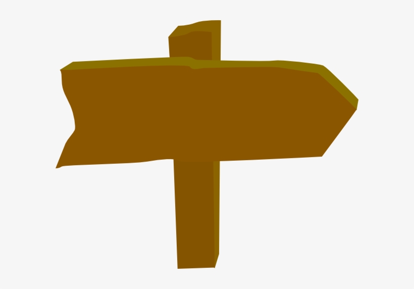 Wood Sign Clipart - Wooden Sign Post, transparent png