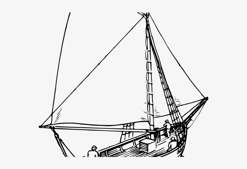 Drawn Sailboat Big Boat - Sail, transparent png