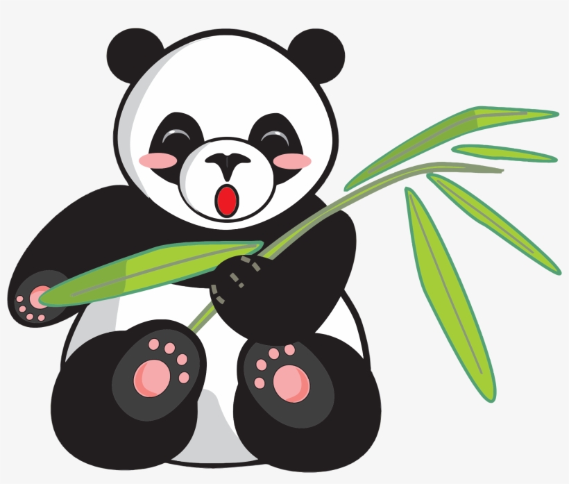 This Free Icons Png Design Of Cartoon Panda And Bamboo, transparent png