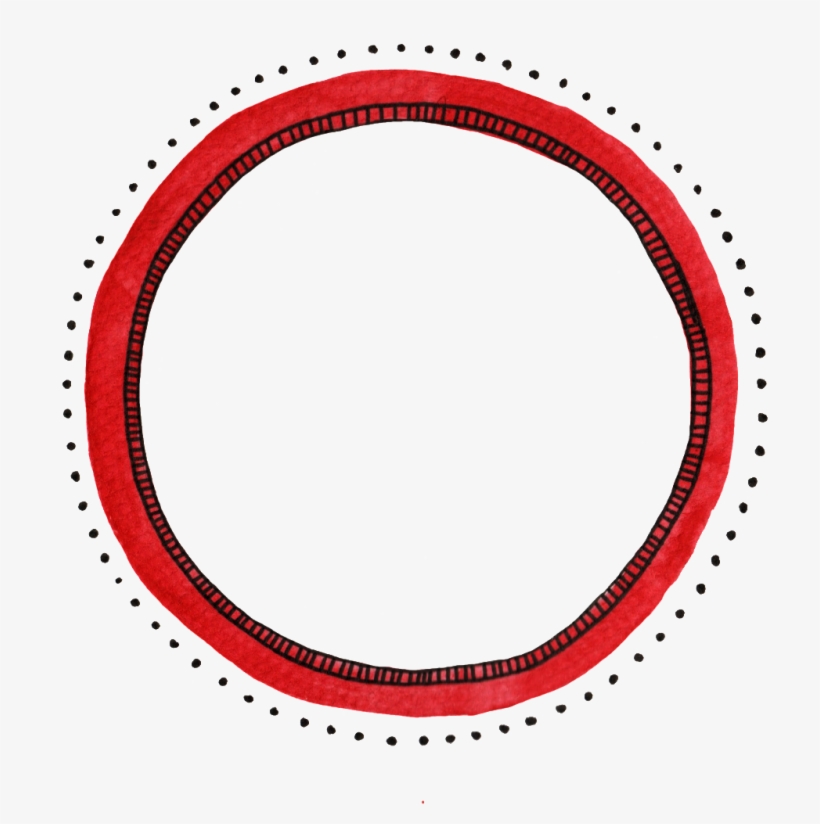 Hand Painted Red Circle Wave Point Decoration Vector - Circle, transparent png