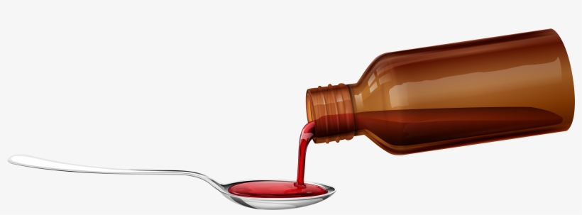Medical Syrup And Spoon Png Clipart - Medicine Syrup Png, transparent png