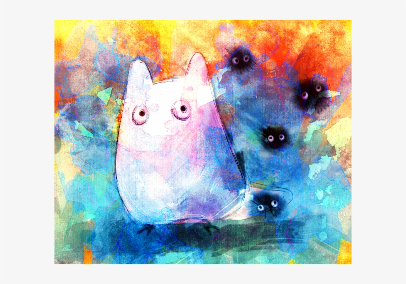 I Confess, I'm Not A Naturally Neat Person - Totoro Wallpaper Watercolor, transparent png