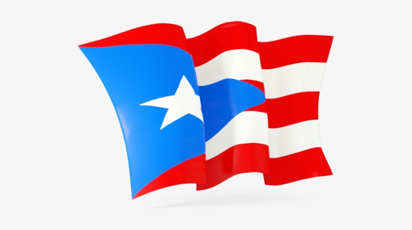 Waving Puerto Rico Flag, transparent png