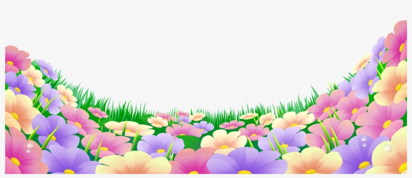 Grass With Beautiful Flowers Png Clipart - Beautiful Flowers Images Png, transparent png