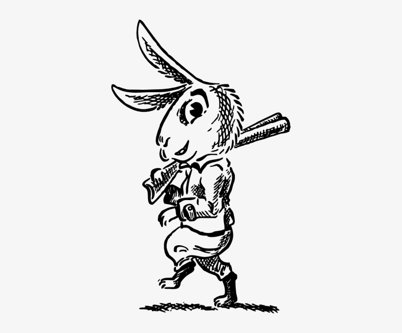 Free Vector Hare With Shotgun Clip Art - Dibujo Conejo Con Escopeta, transparent png