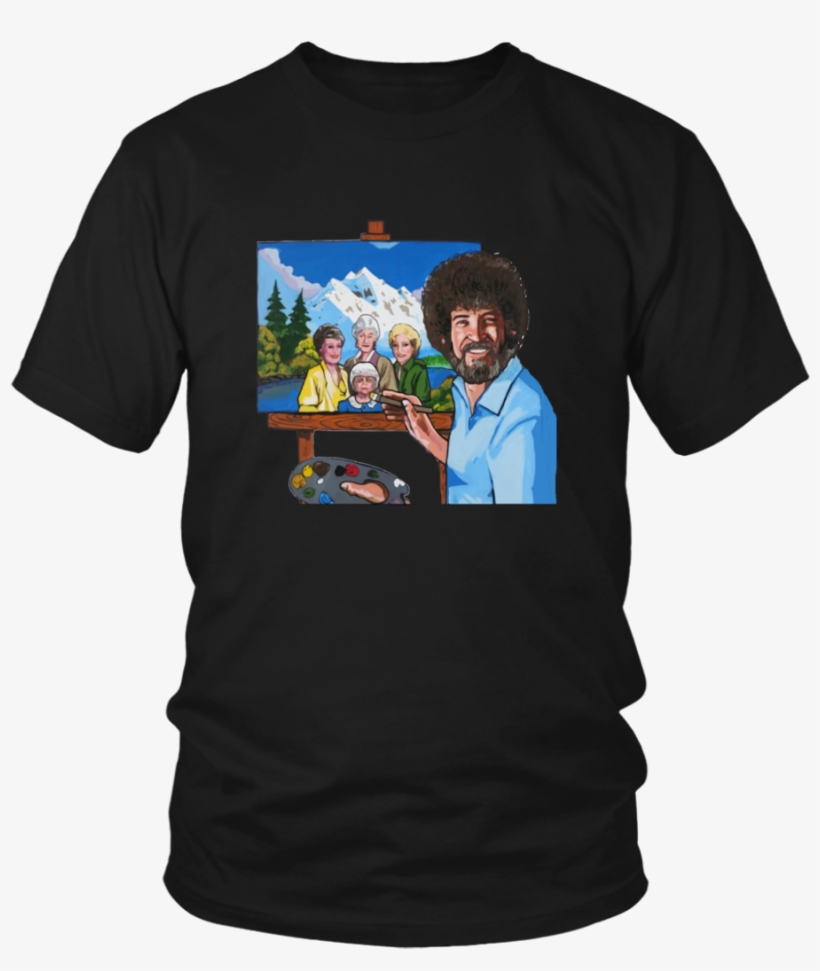 Bob Ross Painting The Golden Girl T-shirt - Opengl T Shirt, transparent png