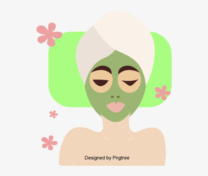 Simple Cartoon Female Spa Nursing Design, Simple, Female, - Illustration, transparent png