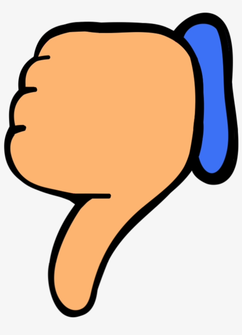 Free Frown Thumbs Down Clipart - Thumbs Down Clipart Png, transparent png