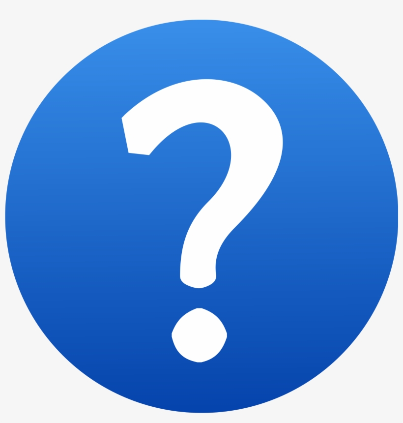 Open - Question Mark Png Blue, transparent png