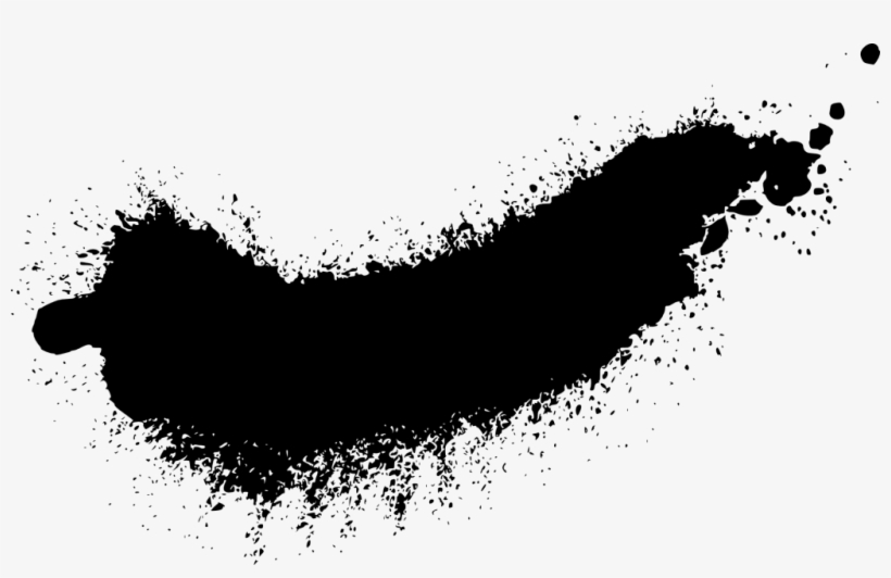 Png File Size - Black Paint Streak Png, transparent png