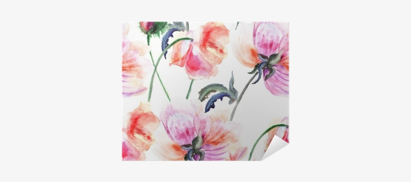 Watercolor Illustration Of Stylized Peony Flower Poster - Watercolor Painting, transparent png