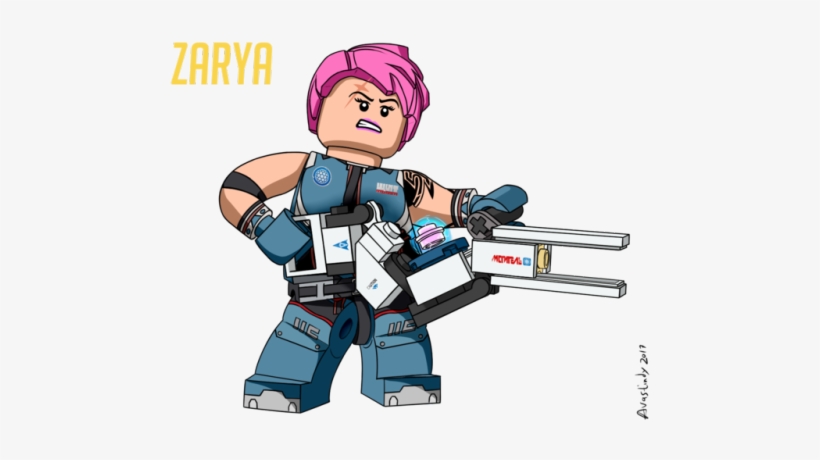 Here's Zarya From Overwatch As A Lego Minifigure - Lego Overwatch Sombra, transparent png