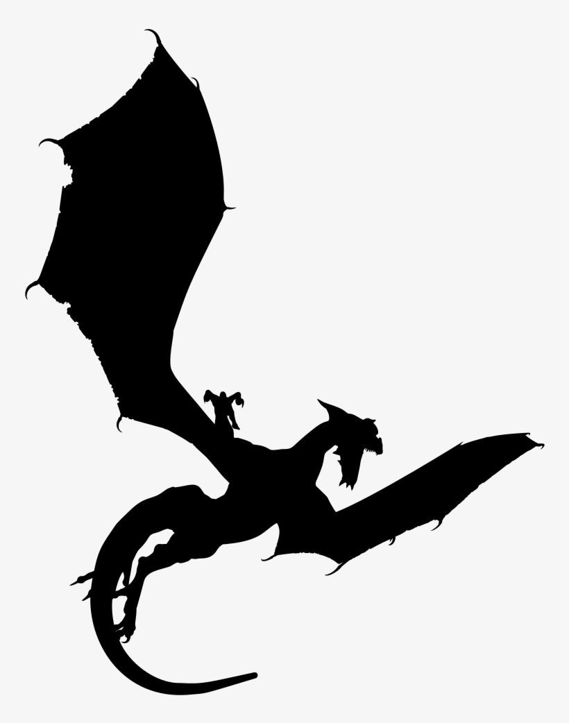 Dragon Wings Silhouette Png Download - Dragon Silhouette, transparent png