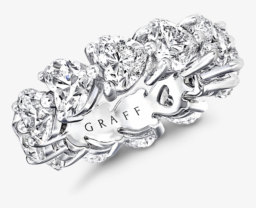 A Graff Heart Shape Diamonds Wedding Band For Her - Set, transparent png