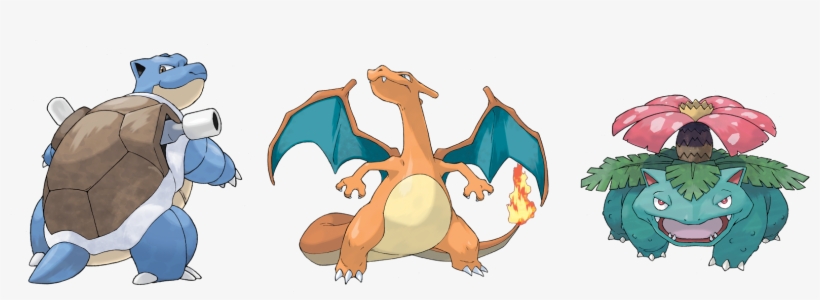 Mega Blastoise X And Y Forms - Venusaur Blastoise And Charizard, transparent png