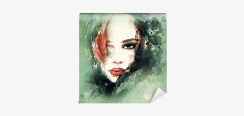 Woman Portrait - Art Print: Ismagilova's Woman Face. Hand Painted Fashion, transparent png